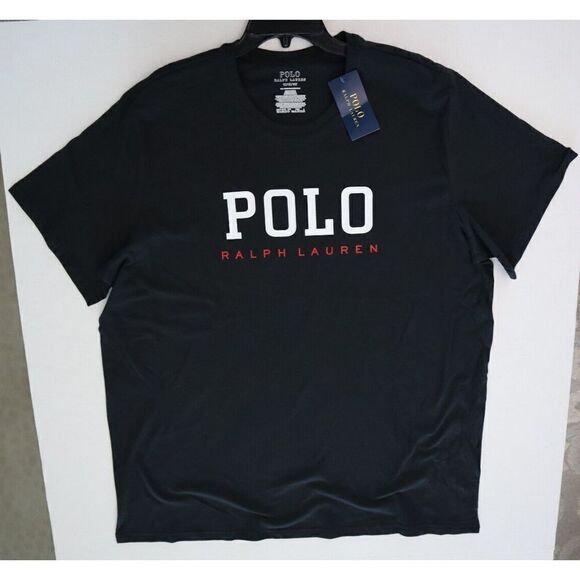 Polo Ralph Lauren PK20RX A9CL Men's Sz 1X Black Logo Print Crew Neck T-Shirt $50 - Picture 1 of 3